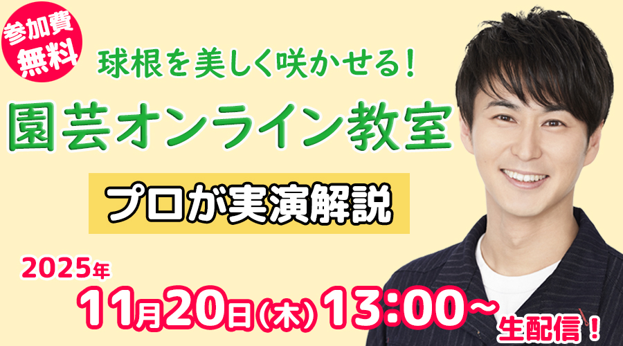 「趣味の園芸」園芸オンライン教室　参加者募集中(無料)